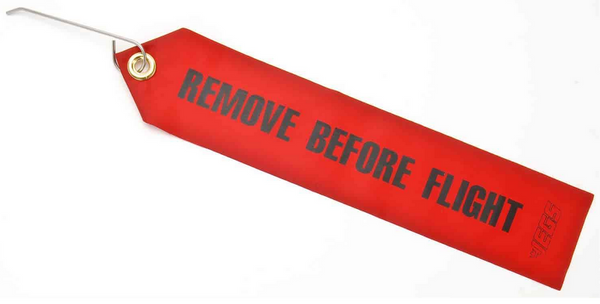"Remove Before Flight" Tag with Lock Pin Red